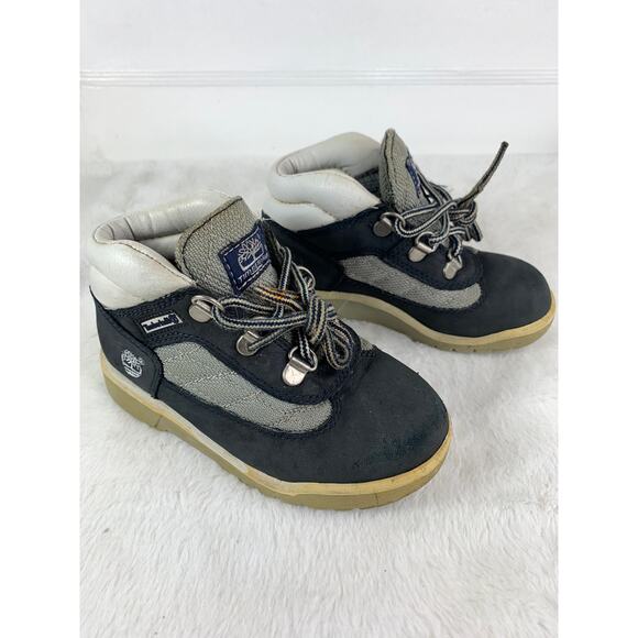 Timberland Toddler Field Boots Dark Navy White Nubuck Lace-Up Size 10M - Picture 6 of 8